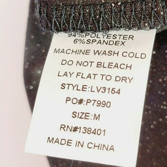 L Love Mettalic Glitter Ruffle Tank Top NWT Medium - Picture 5 of 5